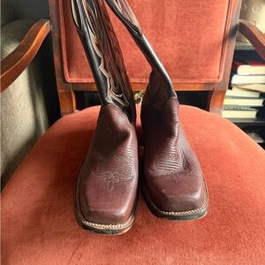 Men's Durango brand Brown Leather cowboy square toe Boots